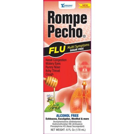 ROMPE PECHO FLU MULTI SYSMPTOMS SF W HONEY 6 OZ