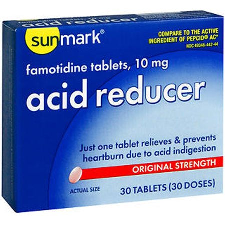 SUNMARK FAMOTIDINE 10MG ACID REDUCER 30 TABLETS