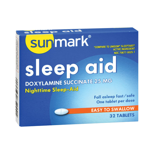 SUNMARK  SLEEP AID DOXYLAMINE SUCCINATE 25 MG 32 TABLETS
