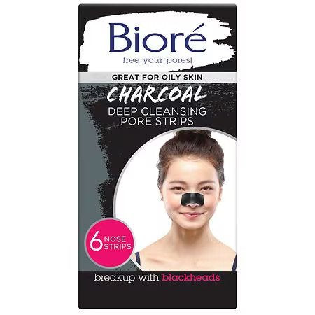 BIORE CHARCOAL DEEP CLEANSING PORE STRIPS 6CT