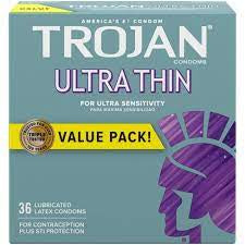 TROJAN ULTRA THIN CONDOMS VALUE PACK 36 CT