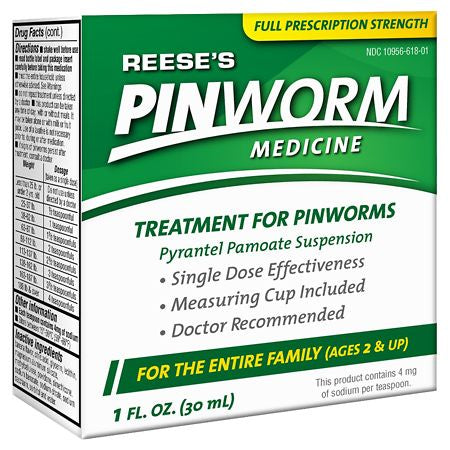 PINWORM MEDICINE FOR THE ENTIRE FAMILY ( AGE 2 & UP) 1 OZ