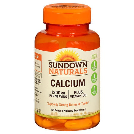 CALCIUM 1200 MG PLUS VITAMIN D3 60 SOFTGELS - SUNDOWN