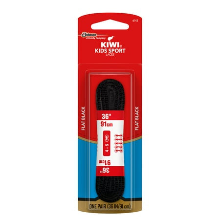 Kiwi kids Sport Shoe laces36in flat black