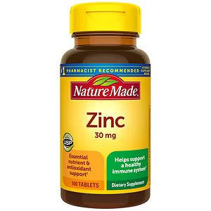 NATURE MADE ZINC 30 MG 100 TABLETS