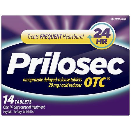 PRILOSEC OTC 24 HR 14 TABLETS