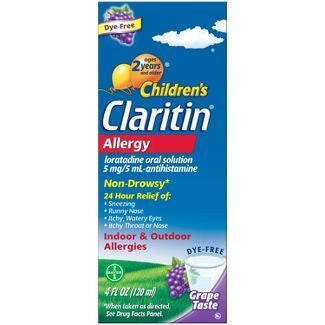 Children's Claritin Loratadine Allergy Relief 24 Hour Grape Liquid  4  oz