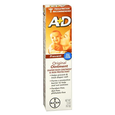 A+D Original Diaper Rash Ointment, Baby Skin Moisturizer, 1.5 Oz