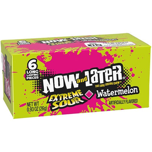 NOW AND LATER EXTREME SOUR WATERMELON 6 CT