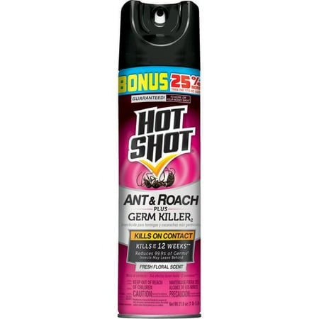 HOT SHOT ANT & ROACH KILLER SPRAY FRESH FLORAL 21.8 OZ