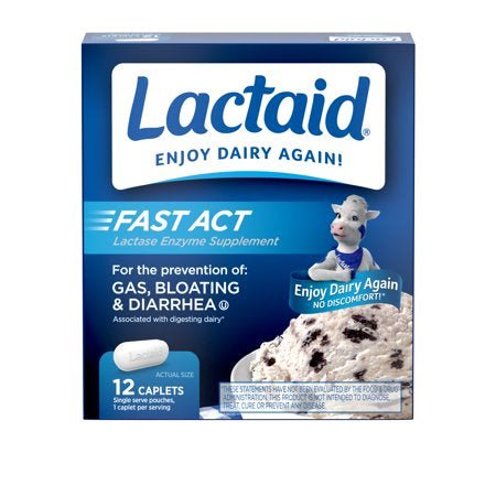 LACTAID FAST ACT CAPLETS - 12 CT