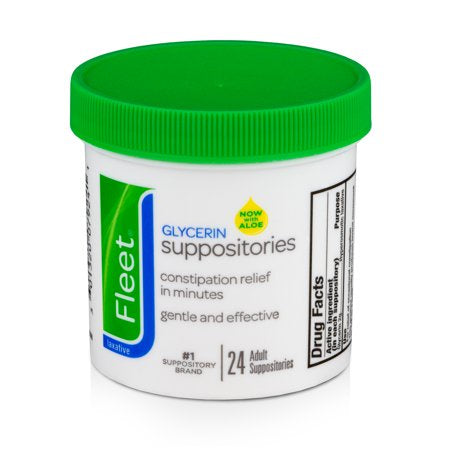 GLYCERIN SUPPOSITORIES W ALOE FOR ADULT  24 CT - FLEET