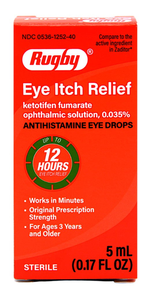 RUBGY EYE ITCH RELIEF KETOTIFEN  12 HOURS 5 ML