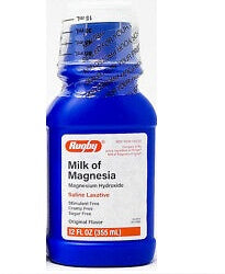 RUGBY MILK OF MAGNESIA SUGAR FREE 12 OZ