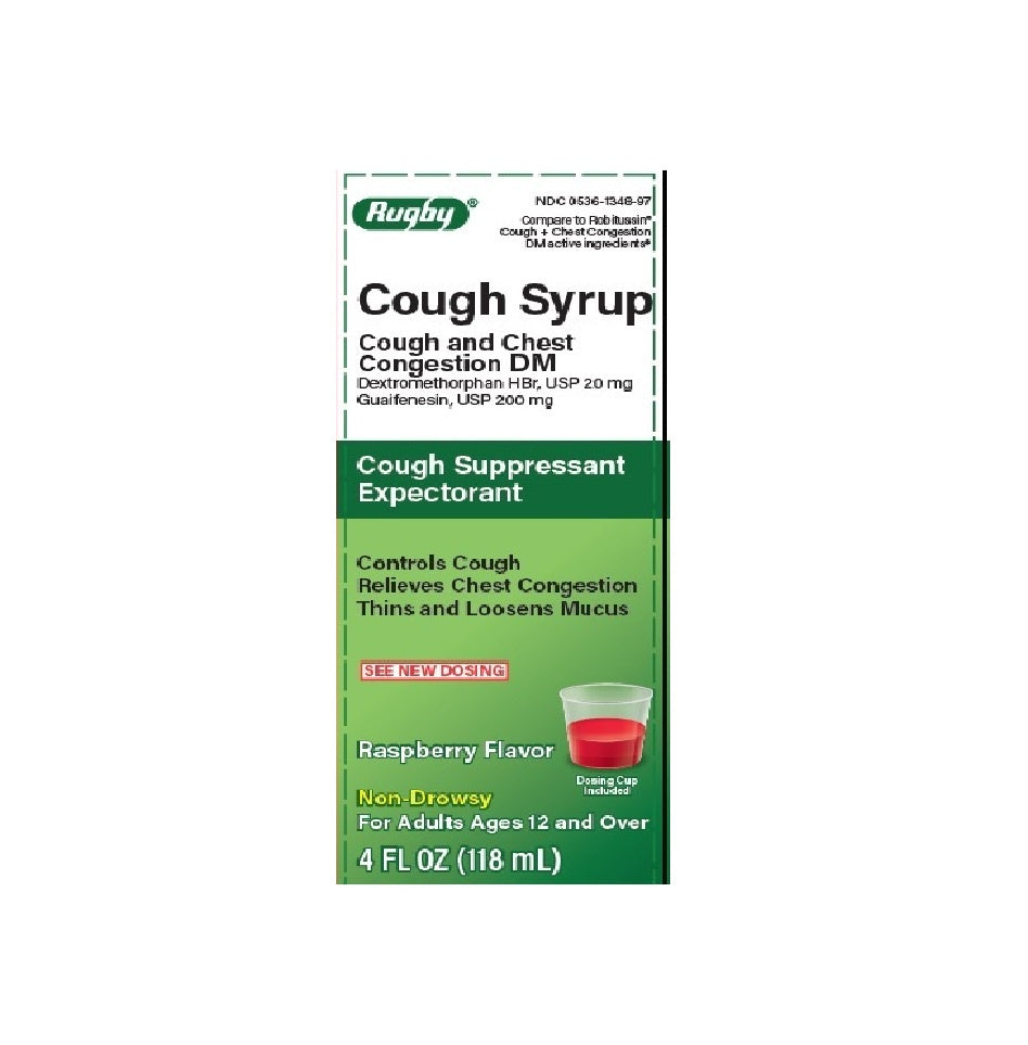RUGBY COUGH AND CHEST CONGESTION DM RASPBERRY FLAVOR 4 OZ