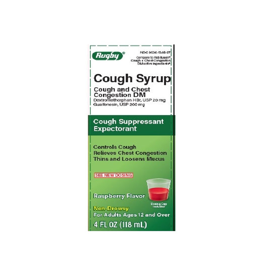 RUGBY COUGH AND CHEST CONGESTION DM  RASPBERRY FLAVOR 4 OZ