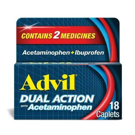 Advil Dual Action W Acetaminophen (125+200 mg) 18 CT