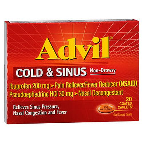 ADVIL COLD & SINUS 20 COATED CAPLETS