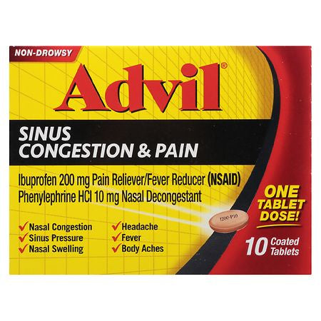 ADVIL SINUS CONGESTION & PAIN 10CT