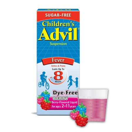 Advil Children's Suspension Sugar Free Dye Free Berry 4 oz