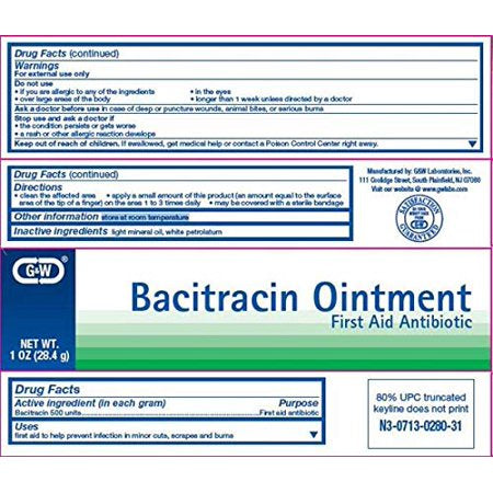 bacitracin ointment first aid antibiotic 1 oz