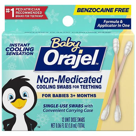 ORAGEL BABY COOLING SWABS FOR THEETHING 12 UNITS