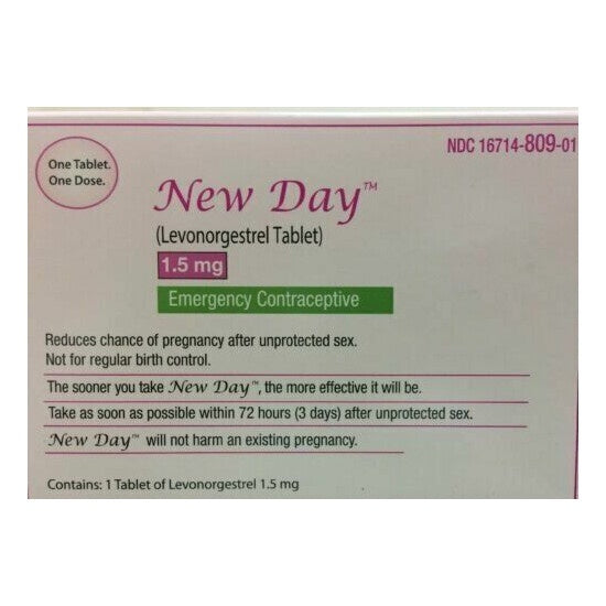 NEW DAY EMERGENCY CONTRACEPTIVE LEVONORGESTREL TABLET 1.5 MG