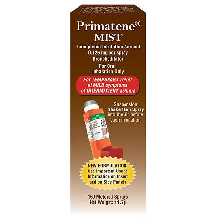PRIMATENE MIST  EPINEPHRINE ISHALATION AEROSOL 0.125 MG 160 SPRAYS
