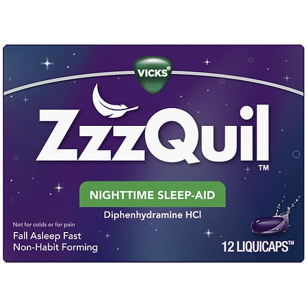 ZzzQuil Night Time Sleep Aid LiquiCaps - 12 Count