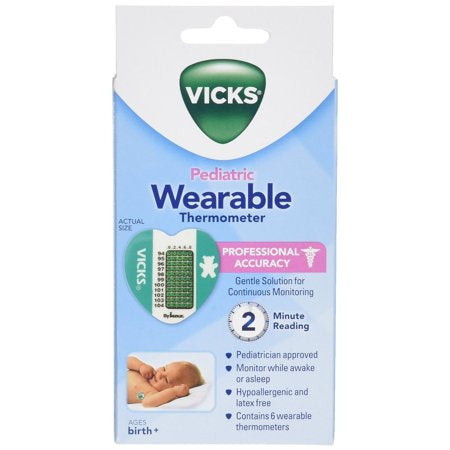PEDIATRIC WEARABLE THERMOMETER - AGES BIRTH+ - VICKS – Big Apple Pharmacy