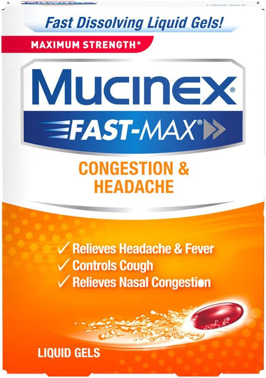 MUCINEX FAST-MAX  GONGESTION & HEADACHE 16 CT