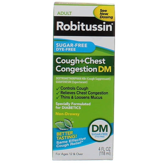 ADULT ROBITUSSIN SUGAR FREE COUGH + CHEST CONGESTION DM