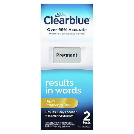 Clearblue Digital Pregnancy Test with Smart Countdown, 2 ct