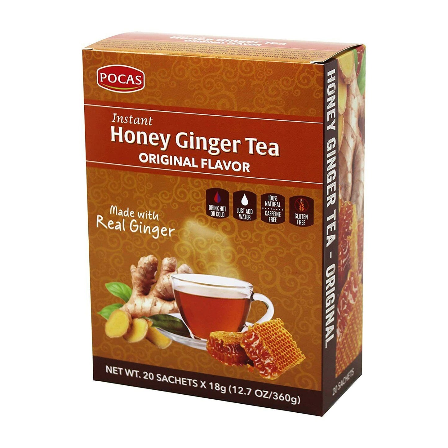 POCAS HONEY GINGER TEA ORIGINAL 20 SACHETS