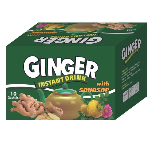 INSTANT GINGER TEA WITH SOURSOP  10 SACHETS