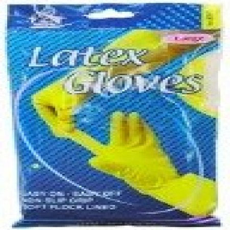 LATEX GLOVE 1PK LARGE YELLOW #98033