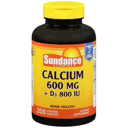 CALCIUM 600 MG + D3 800 IU 200 CAPLETS - Sundance