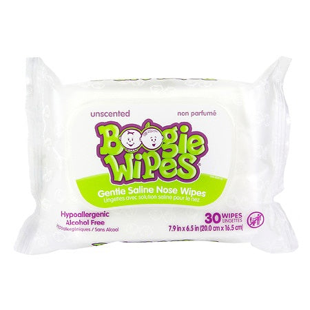 BOOGIE WIPES SALIAN NOSE UNSCENTED 30 WIPES
