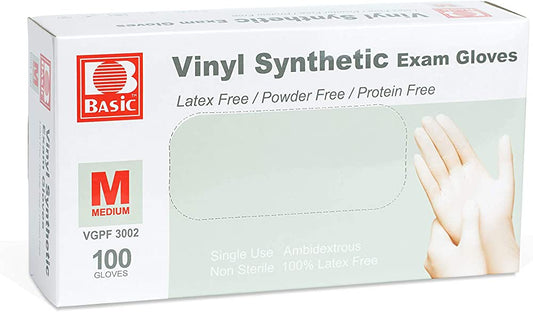Basic Vinyl Exam Gloves S 100 units