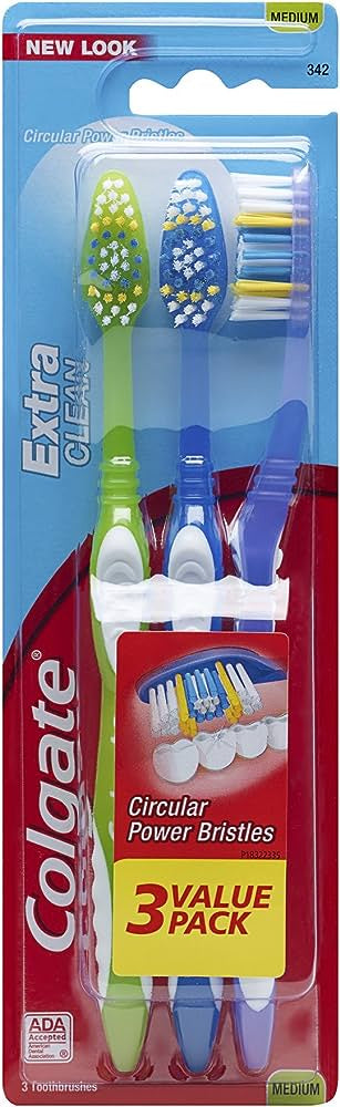 Colgate Extra Clean Full Head Toothbrush Medium -3ct