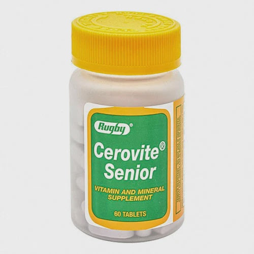 RUGBY CEROVITE SENIOR , MULTIVITAMINS FOR 50 AND OVER 60 TABLETS