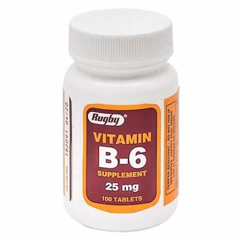 RUGBY VITAMIN B-6 25 MG 100 TABLETS