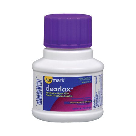 CLEARLAX POLYETHYLENE GLYCOL 3350 POWDER FOR ORAL SOLUTION UNFLAVORED 4.1 OZ - SM