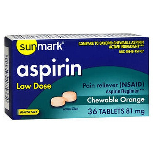 SM Aspirin Chewable Orange Flav 36 tab