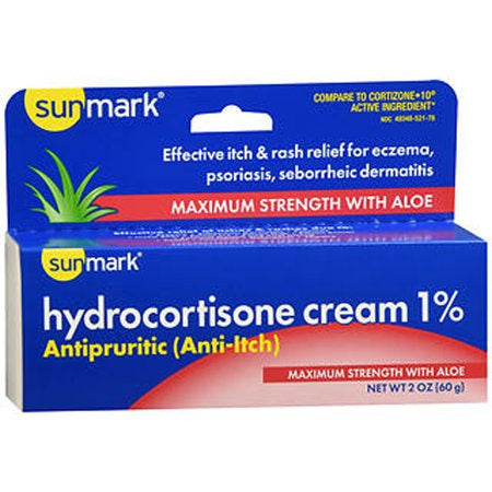 SUNMARK HYDROCORTISONE CREAM 1% MAXI-STRENGTH 2 OZ