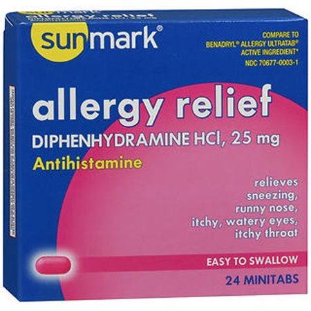 SM ALLERGY RELIEF 25MG  24 TABLETS