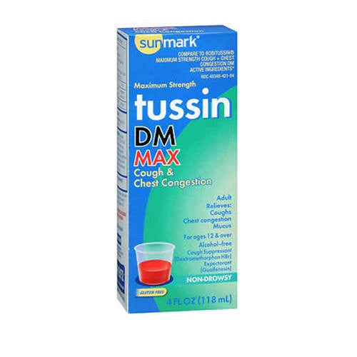 TUSSIN DM MAX COUGH+CHEST CONGESTION DM 4 OZ