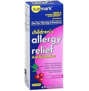 SUNMARK CHILDRENS  DIPHENHYDRAMINE 12.5 MG ALLERGY RELIEF  CHERRY 4 OZ