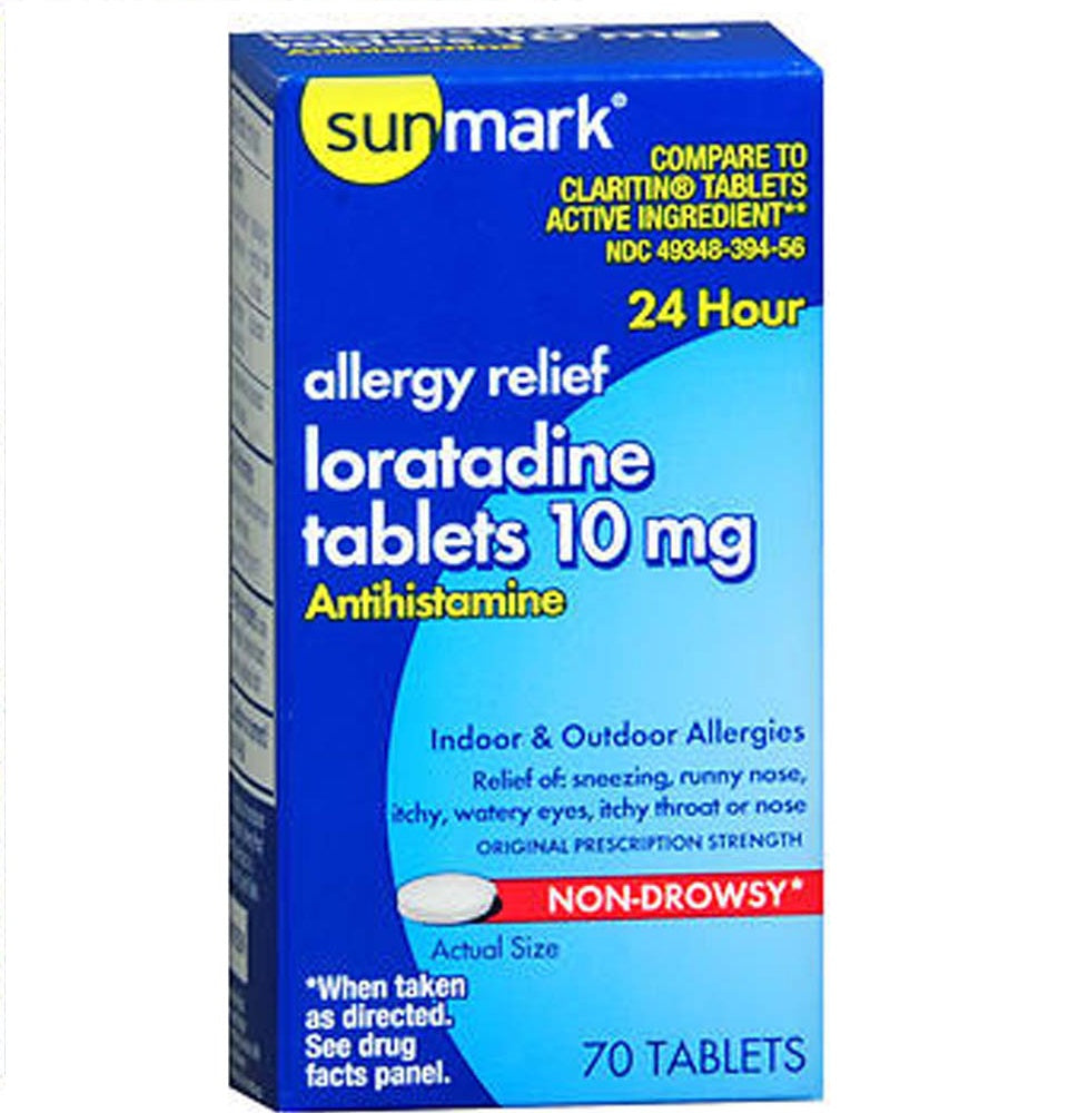 SUNMARK ALL DAY ALLERGY RELIEF LORATADINE 10 MG 70 TABLETS