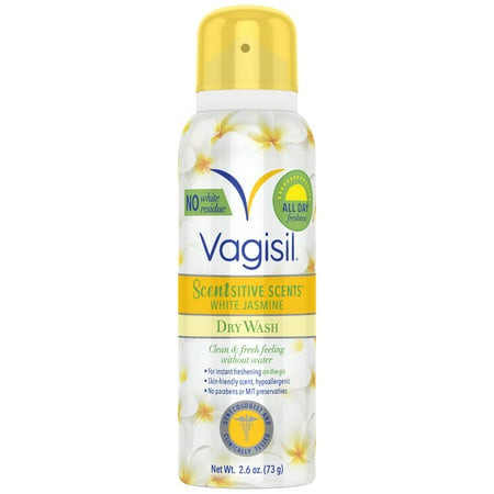 VAGISIL SCENTED WHITE JASMINE DRY WASH 2.6 OZ